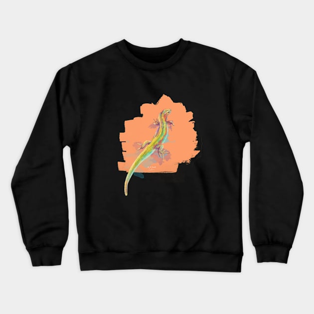 Desert Colors - Lizard Illustration Crewneck Sweatshirt by Flo Art Studio